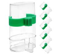 ORFOFE 6pcs Automatic Bird Water Dispenser for Parrot Cockatiel Budgie Finch Cage Accessories No Mess Leakproof Feeder with Transparent Window for Easy Water Level Monitoring