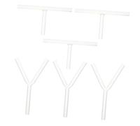ORFOFE 6pcs Borosilicate Glass Tube, Y and T Shaped Three Way Connection, Strictly Controlled Inner Diameter, Thick Wall for Liquid Merging and Laboratory Gas Transfer