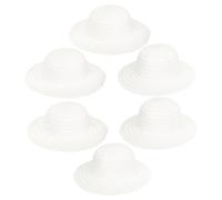 ORFOFE 6Pcs DIY Straw Hats for Painting Creative Unfinished Blank Hats Lightweight Party Accessories for Boys and Ages for Summer Dance and Festival Decorating