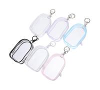 ORFOFE 6pcs Doll Display Bag Keychain Zipper Figure Showcase Case for Hobby Display Mini Figure Carrying Pouch for Collectibles Storage