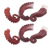 ORFOFE 6Pcs Faux Octopus Tentacles Set - Realistic Artificial Seafood Simulation Models with Raw, Grilled, and Curved Tentacles - Lifelike Octopus Decoration for Restaurant Display, Photo
