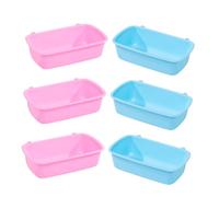 ORFOFE 6Pcs Hamster Food Bowls Hanging Design for Small Animals Reusable Pet Dish for Dwarf Hamsters Gerbils and Rats Space Saving Water Containers