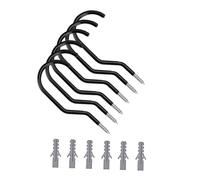 ORFOFE 6Pcs Heavy Duty Bike Hooks with Bolts Wall Mount Bike Hanger for Garage and Ceiling Storage Non Slip Coated Steel Hooks and Equipment Hanging Space Saving Organizer for All Bicycle