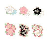 ORFOFE 6pcs Japanese Cherry Blossom Brooch Decorative Corsage Pins for Women Multi Purpose Clothing Accessories Wedding Party Birthday Suitable for Sweaters Dresses Hats and Bags