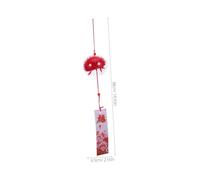 ORFOFE 6pcs Japanese Wind Chimes Glass Hanging Bells Colorful Garden Pendant Decoration for Outdoor Balcony Patio Porch Summer Home with Elegant Sunlit Glass Design