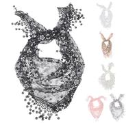 ORFOFE 6pcs Lace Triangle Veils Mantilla Floral Shawls for Catholic Mass, Polyester Material with Breathable Hollow Design, Feminine Look and Match Most Clothes