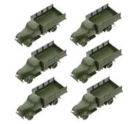 ORFOFE 6pcs Mini Military Truck Model for Sandbox Decor Educational Construction Vehicle for Boys Enhancing Creativity and Strategic Play