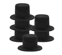ORFOFE 6pcs Mini Top Hats EVA Cloth Doll Hats DIY Craft Material for Snowman Accessories Small Handmade Decoration for Dolls and Jewelry Making