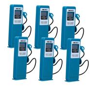 ORFOFE 6pcs Miniature Electric Vehicle Charger Model Highway Scene Educational Traffic Playset for Interactive Learning and Renewable Energy Awareness