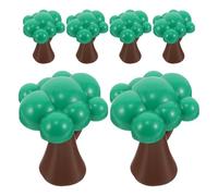 ORFOFE 6pcs Model Train Scenery Small Plastic Trees Realistic Forest Accessories for Model Railroad Layouts Garden Train Track Scenery Kits Suitable for Preschool