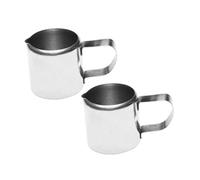 ORFOFE 6pcs Mugs Milk Jug Espresso Supplies Stainless Steel Milk Cup Holder for Home Cafe