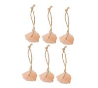 ORFOFE 6pcs Organic Pink Salt Lick Blocks with Rope for Horses Cattle Deer Natural Mineral Source Rich in Trace Elements for Livestock Health and Growth