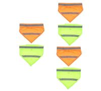 ORFOFE 6pcs Reflective Dog Scarf High Visibility Bandana for Night Walking Soft Breathable Material Safety Accessory for Dogs Colors