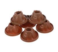 ORFOFE 6pcs Small Volcano Model Plastic Simulation Volcano Accessories Educational DIY Science Kit for Experiments and Exploration