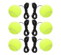 ORFOFE 6pcs Tennis Rebounder Balls with Elastic String and Stable Base Tennis Trainer Kit for Beginners Home Practice Skill Development