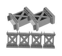 ORFOFE 6pcs Train Track Bridge Supports Wooden Railway Accessories Compatible with Systems Plastic Risers for Elevated Model Train Bridges and Railroad