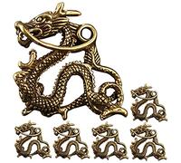 ORFOFE 6pcs Vintage Brass Dragon Keychain Charms Retro Chinese Style Zodiac Dragon Hanging Ornaments for DIY Craft Feng Shui Animal Statue Decor and Detailed Gifts