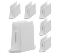 ORFOFE 6pcs White Plastic Roller Shutter Handle Bracket with Screws Wall-Mounted Crank Support Holder for Awning Crank Replacement Diameter Secure Clamp for Curtain Hardware