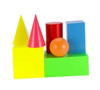 ORFOFE 7Pcs Geometric Model Smooth Solid Shapes for Learning Geometry Cognition and Hand Eye Coordination Educational Teaching