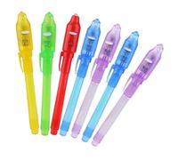 ORFOFE 7pcs Invisible Ink Pens with UV Light for Secret Writing Safe Washable Disappearing Ink Pen Fun Party Favor and Creative Tool