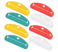 ORFOFE 8 Pcs Manual Toothpaste Squeezer Tube Roller Clip Set Multi-Color Portable Toothpaste Extruder Tool Bathroom Waste Reducer for Travel and Home Use