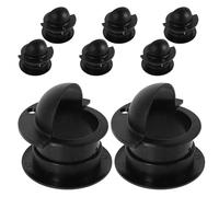 ORFOFE 8 Sets Table Football Ball Set Table Football Entry Dish Replacement Accessory Stainless Steel Foosball Entry Cup Plastic Black