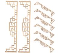 ORFOFE 8pcs Building Model Hanging Decor Doll House Mini Screen Furniture Dollhouse Accessories Chinese Style Furniture Doll Privacy Dividers Japanese Mini Divider Beige Wood