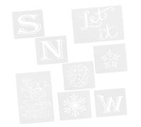 ORFOFE 8pcs Christmas DIY Painting Stencils Reusable Hollow Drawing Templates for Creative Xmas Craft Decoration