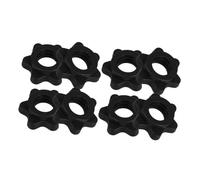 ORFOFE 8pcs Dumbbell Spinlock Nuts Barbell Nut Collars 2.5cm Plastic Black Non-Slip Weight Clips Fitness Training Barbell Clamps for Home Gym