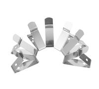ORFOFE 8pcs Food Thermometer Clip Grill Coffee Cup Candy Thermometer Pot Clip Baking Tray Clamp Probe Clip Holder Thermometer Probe Holder Bbq Tools Anti-scald Clip Stainless Steel Silver