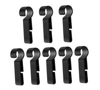 ORFOFE 8pcs Hard Hat Clips for Helmet Light Non Slip Headlamp Hook Secure for Running Camping Fishing Construction Easy Install Plastic Clip Accessories