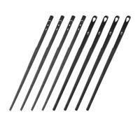 ORFOFE 8pcs Leather Lacing Needles Set 4 Single Prong and 4 Double Prong Hand Sewing Needles for Manual Leatherworking Heavy Duty Threading Tool for Crafting and Rope Weaving