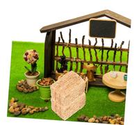 ORFOFE 8Pcs Mini Straw Bale Dollhouse Decorations Realistic Miniature Hayrick Ornaments for Farm Scene DIY Unique Faux Haystack Props for Micro Landscape and Craft Display