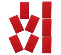 ORFOFE 8pcs Red Elastic Soccer Captain Armbands Non-slip Football Team Leader Bands Adjustable Sports Wristbands for Youth Matches