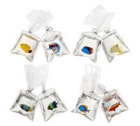 ORFOFE 8Pcs Resin Goldfish Charms Reef Fish Pendants for DIY Jewelry Making Sea Fish Resin Pendants in Mixed Colors Ocean Style for Bags and Crafts