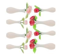 ORFOFE 8pcs Scale Micro Miniature Rose Flower Pots for Dollhouse and Fairy Garden Decorations Realistic Tiny Vase Collection for Miniature Landscape and Playroom Accessories