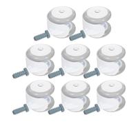 ORFOFE 8Pcs Silent Replacement Walker Wheels with Stem Universal Quiet Plastic Caster Wheels for Stroller and Walker Parts Grey Swivel Casters