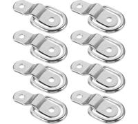 ORFOFE 8pcs Trailer D Rings Tie down Anchors D Shape Rings 1/4" Bracket for Truck Bed Cargo Securing Car Accessories Tailgate Tie down Hardware