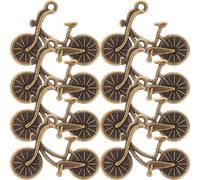 ORFOFE 8Pcs Vintage Metal Bicycle Charms for Crafting Jewelry Making Retro Bike Pendants with Design DIY Accessories for Creative Art Projects and Decorations