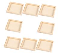 ORFOFE 8pcs Wooden Puzzle Sorting Trays with Cube Blocks for Efficient Jigsaw Organization Stackable Craft Storage Safe Smooth-edged Play Trays for Enhancing Teamwork and Learning