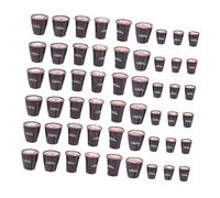 ORFOFE 90pcs Miniature Coffee Cup Coffee Mug Miniature Cups Decoration Micro Landscape Accessories Dollhouse Kitchen Mugs Resin Light Brown