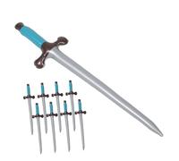 ORFOFE 9pcs Inflatable Pirate Swords for Lightweight Blue Handle Blow Up for Cosplay Pirate Parties Halloween Costumes Interactive Role Play Group Games and Outdoor Fun