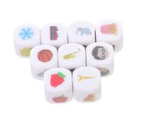 ORFOFE 9pcs Storytelling Dice for Vibrant Illustrations Lightweight Portable Language Training Cubes for Imagination Development and Educational Play Teaching Props for Indoor and Outdoor