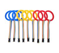ORFOFE 9pcs Walking Rope Leash for Ages 2-12 Wrist Leash for Preschool and Daycare Outdoor Use Blue Red Yellow Single Ring Set