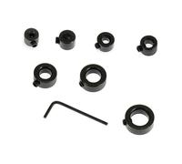 ORFOFE 9pcs Woodworking Drill Bit Depth Stop Collars Positioner Rings with Wrench for Precise Safety Drilling and Consistent Depth Control