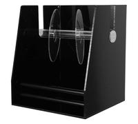 ORFOFE Acrylic 3-Slot Label Dispenser Holder with Stable Spacesaving Design for Manual Labeling Tape Dispenser Duties in Workplaces and Office Use