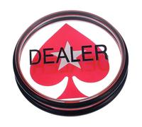 ORFOFE Acrylic Dealer Button Double Sided Poker Game Accessory for Counting Chips Gambling Game Token Indicator