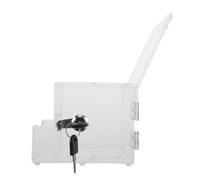 ORFOFE Acrylic Tip Jar with Lock, Small Donation Box 16x13.6x11cm, Ballot and Raffle Ticket Storage Case for Restaurant and Fundraising Use