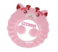 ORFOFE Adjustable Baby Hair Washing Shield Shower Cap with Ear Protection, Eva Waterproof Toddler Bathing Hat for Kids, Pink Deer Pattern Silicone Bathing Hair Wash Cap