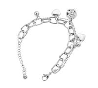 ORFOFE Adjustable Hip-hop Aromatherapy Bracelet with Unique Hollow Heart Pendant Stylish Wristband for Daily Wear and Air Purifying Easy Core Replacement Fashion Jewelry